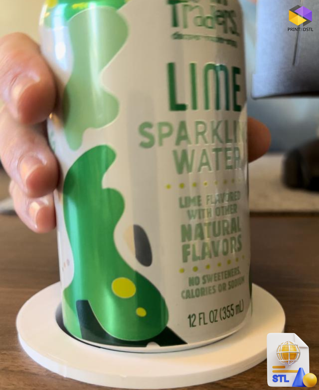 Cable Port Trash Can - For Desk STL File - Image 2