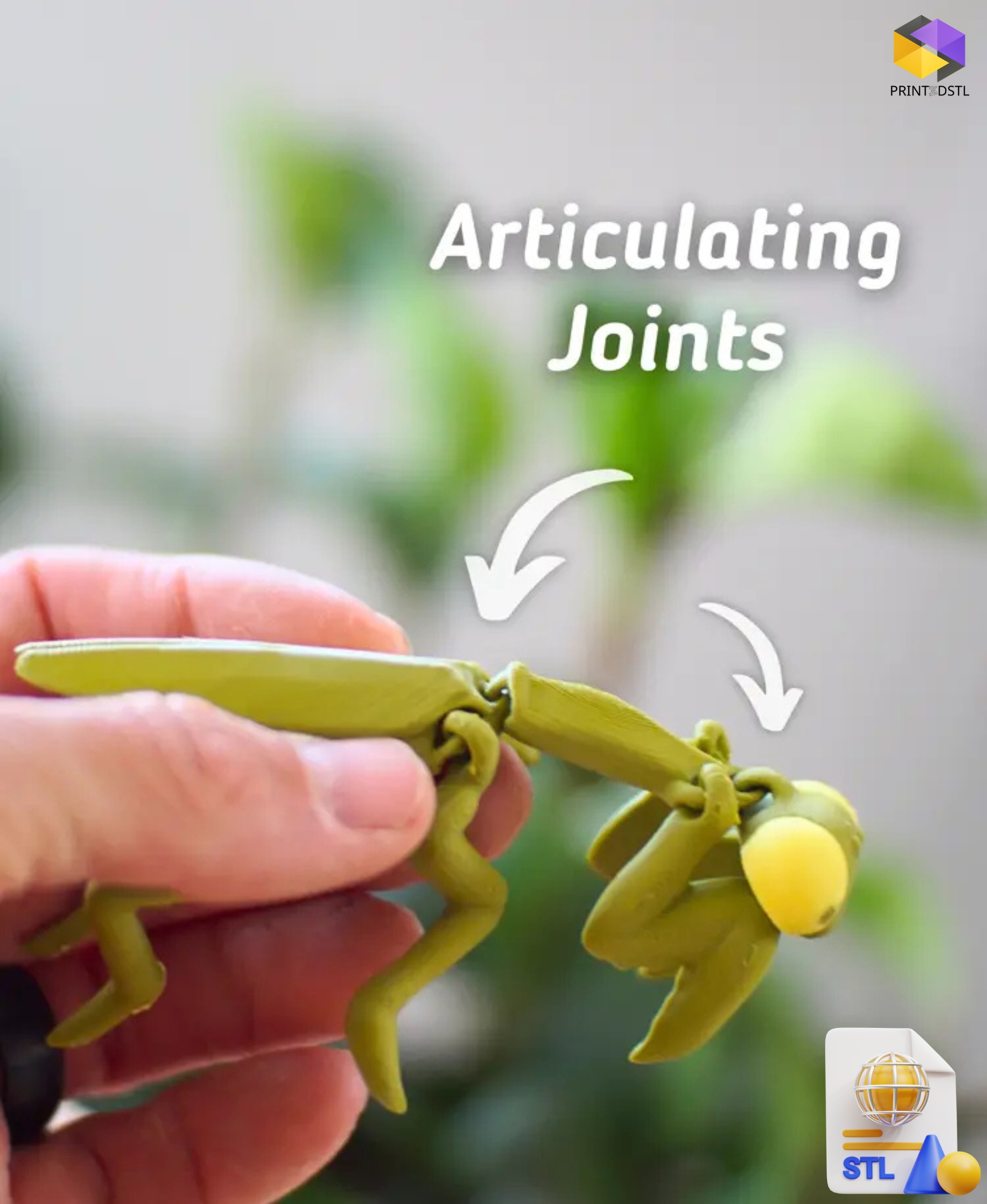 Mighty Mantis Articulated STL File - Image 3