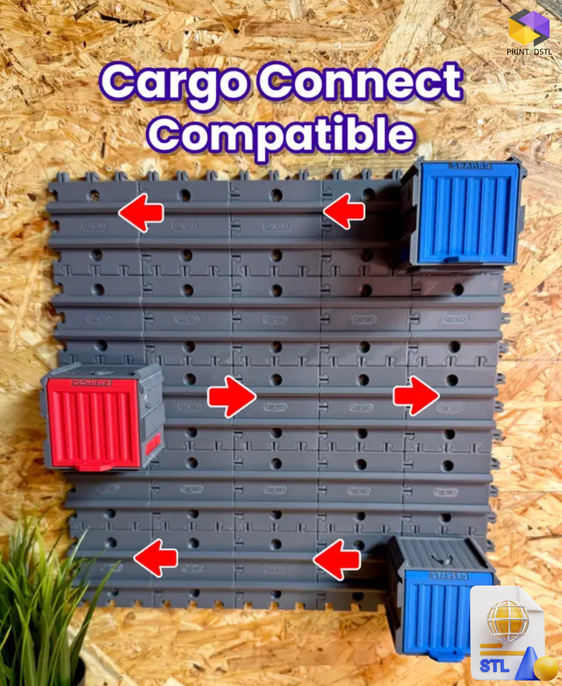 Cargo Container Mini's STL File – Cargo Connect Compatible 3D Printable Model - Image 2