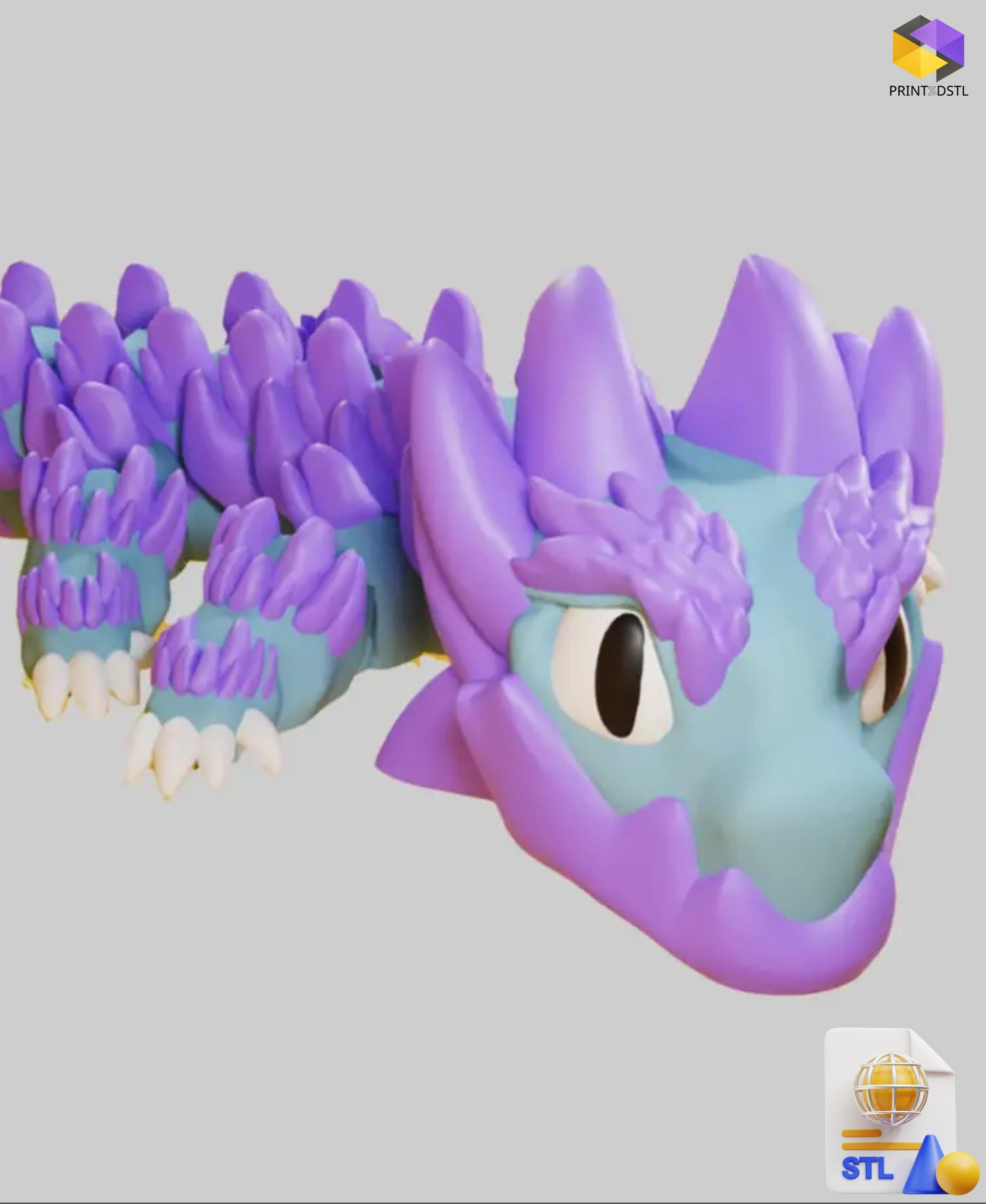 Baby Raptor Articulated STL File - Image 2