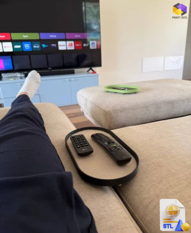 Sofa Hub Couch Organizer STL File for Remotes, Phones, Drinks - Image 4