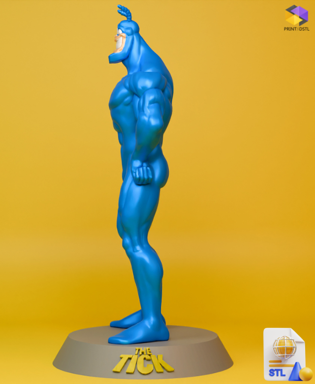 The Tick 3D Model STL File – La Garrapata Fan Art (15cm, 2 Pieces)  - Image 4
