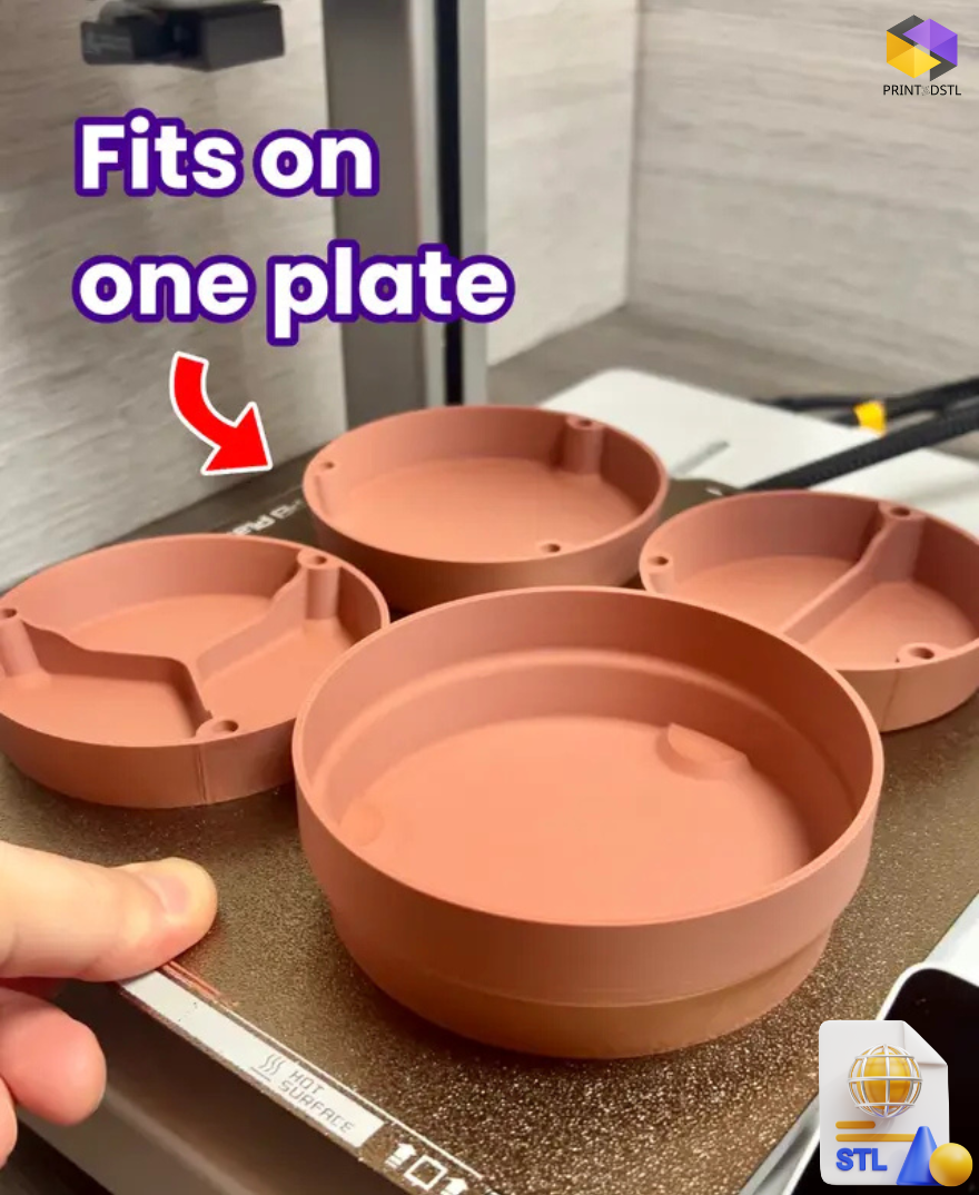 Plant Pots Organizer STL File Set – Organize Your Green Space in Style - Image 4