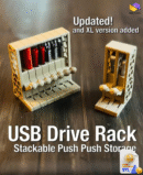 Modular USB Drive Storage Rack – Push-to-Open, Snap-Together Design