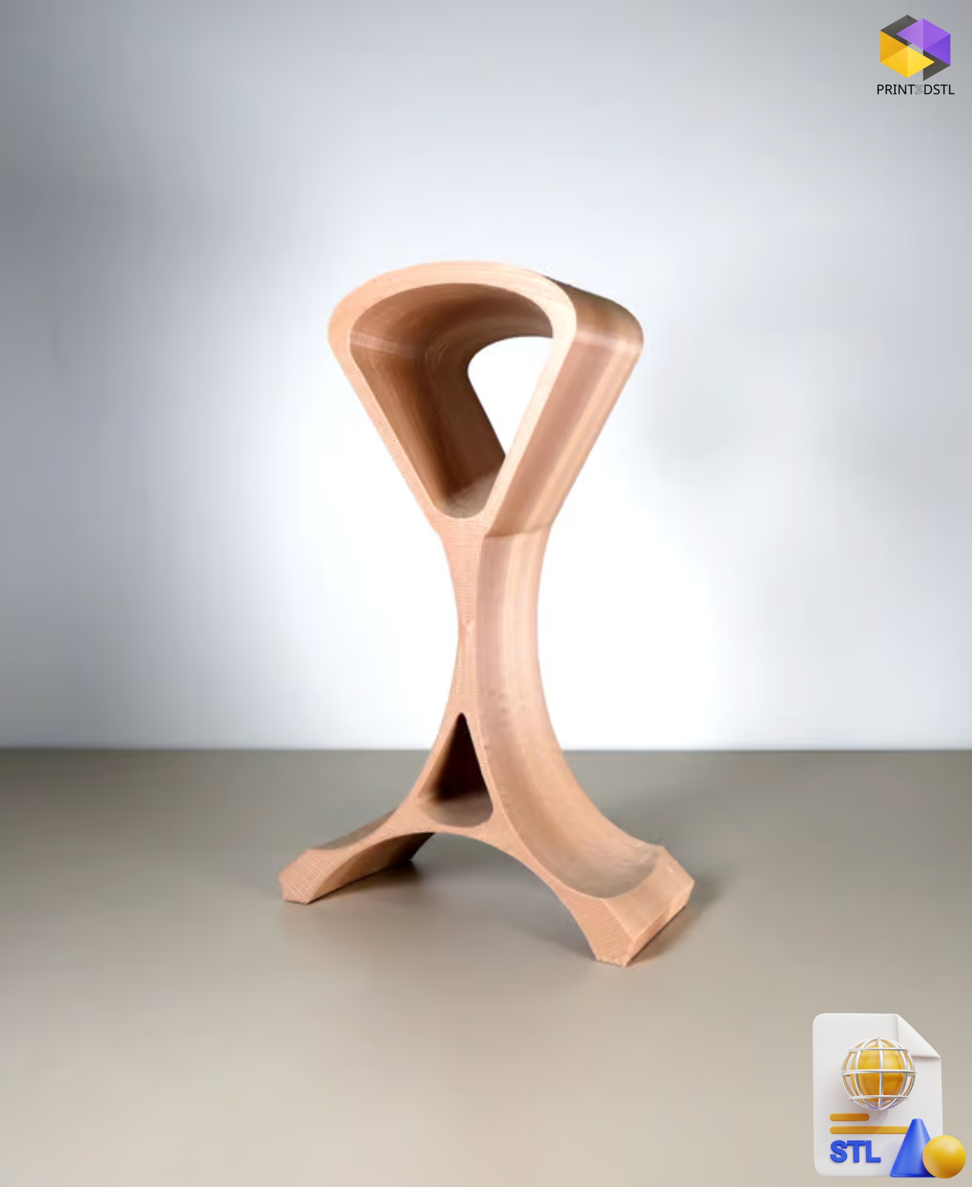 Organic Headphone Stand STL File - Image 3