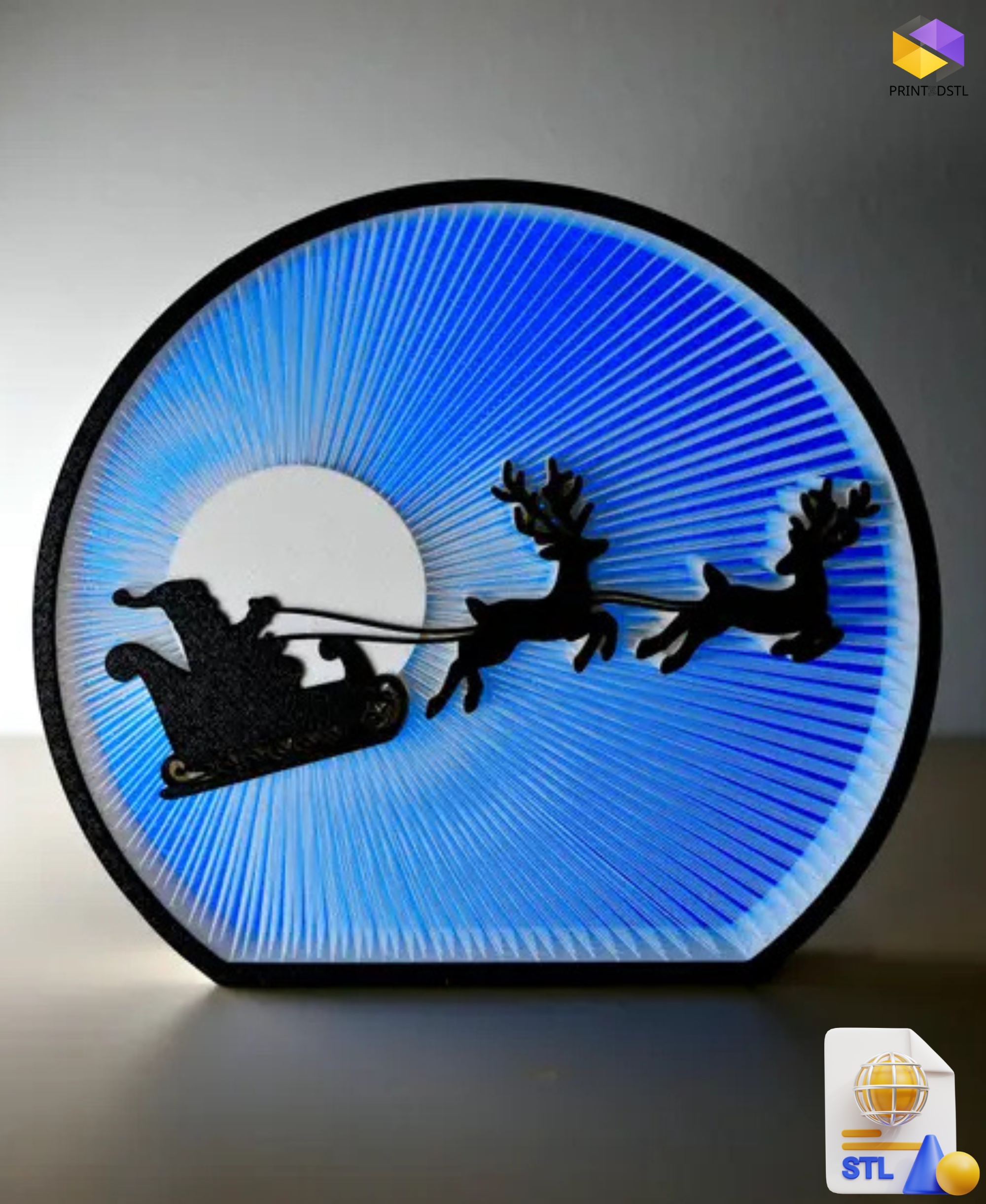 Moonlight Santa String STL File - Image 2