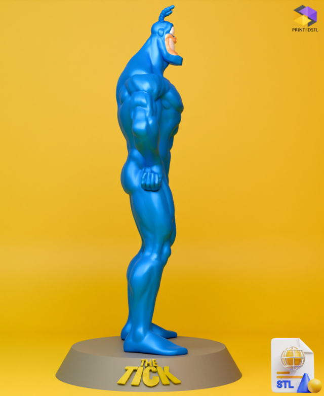 The Tick 3D Model STL File – La Garrapata Fan Art (15cm, 2 Pieces)  - Image 6
