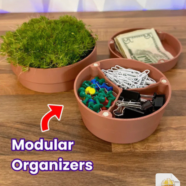 Plant Pots Organizer STL File Set – Organize Your Green Space in Style