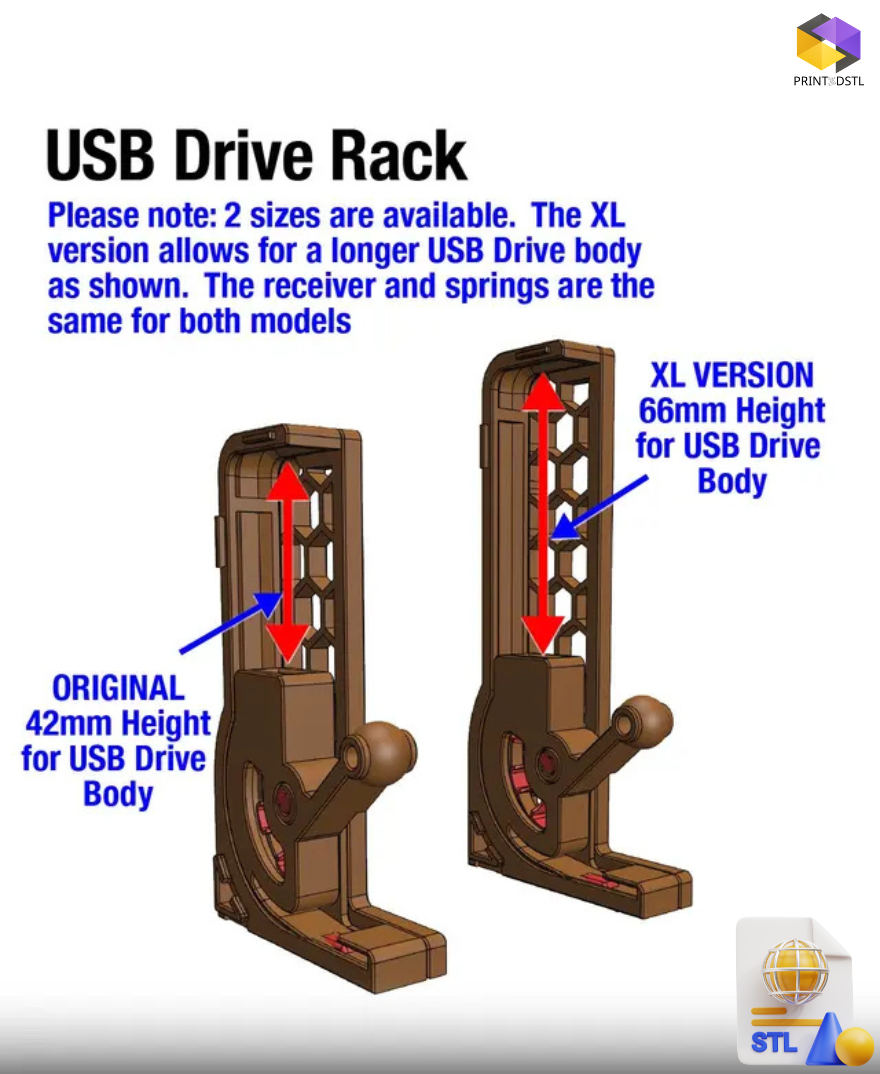 Modular USB Drive Storage Rack – Push-to-Open, Snap-Together Design - Image 10