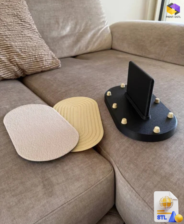 Sofa Hub Couch Organizer STL File for Remotes, Phones, Drinks - Image 6
