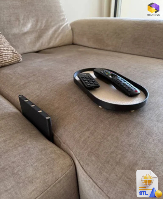 Sofa Hub Couch Organizer STL File for Remotes, Phones, Drinks - Image 7