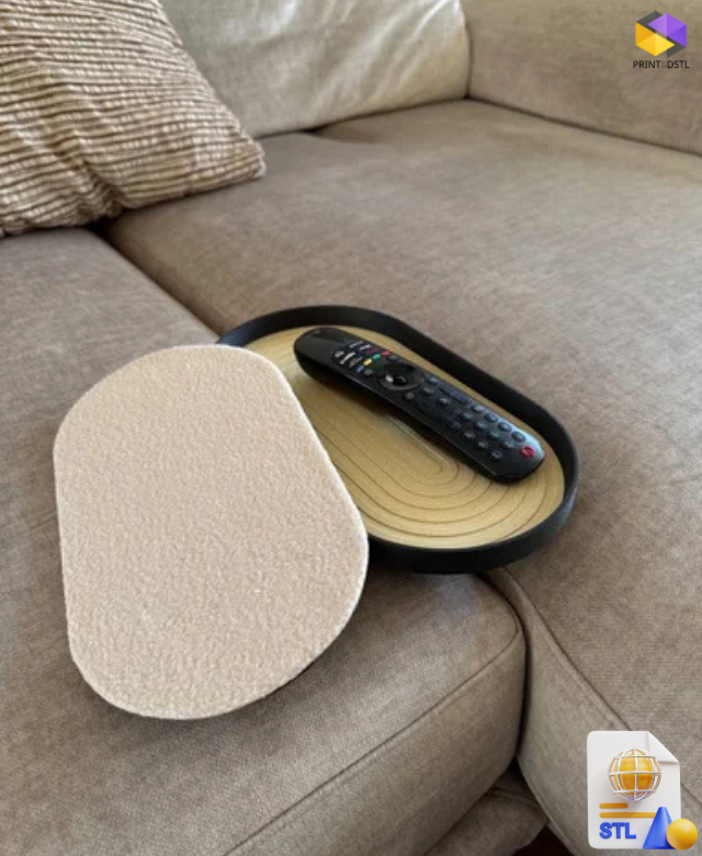 Sofa Hub Couch Organizer STL File for Remotes, Phones, Drinks - Image 8