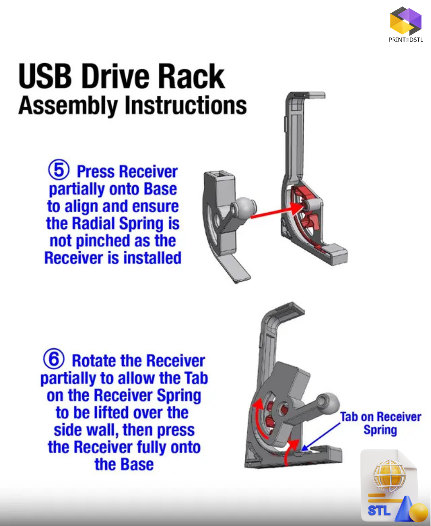 Modular USB Drive Storage Rack – Push-to-Open, Snap-Together Design - Image 6