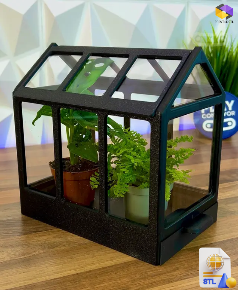 Mini Greenhouse STL File Set – Perfect for DIY Indoor Gardening
