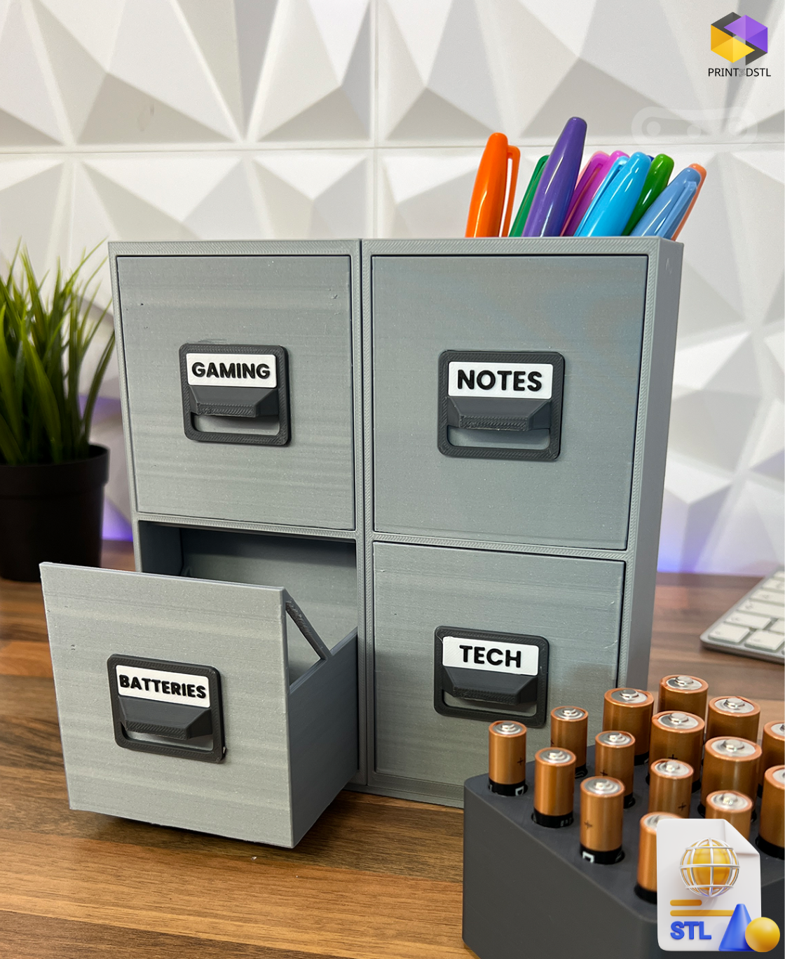 Filing Cabinet STL File – Complete 3D Printable Storage Solution
