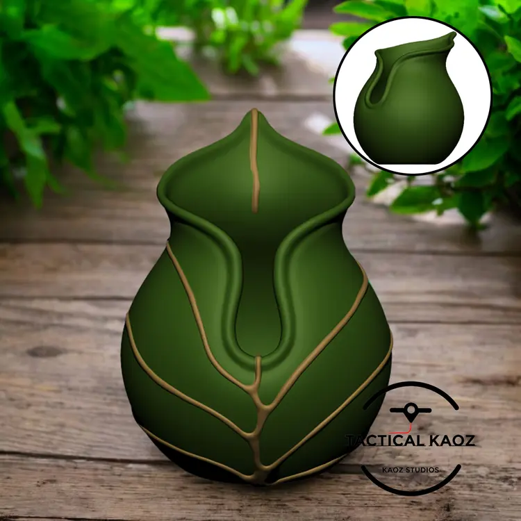 Leaf Vase Planter STL File
