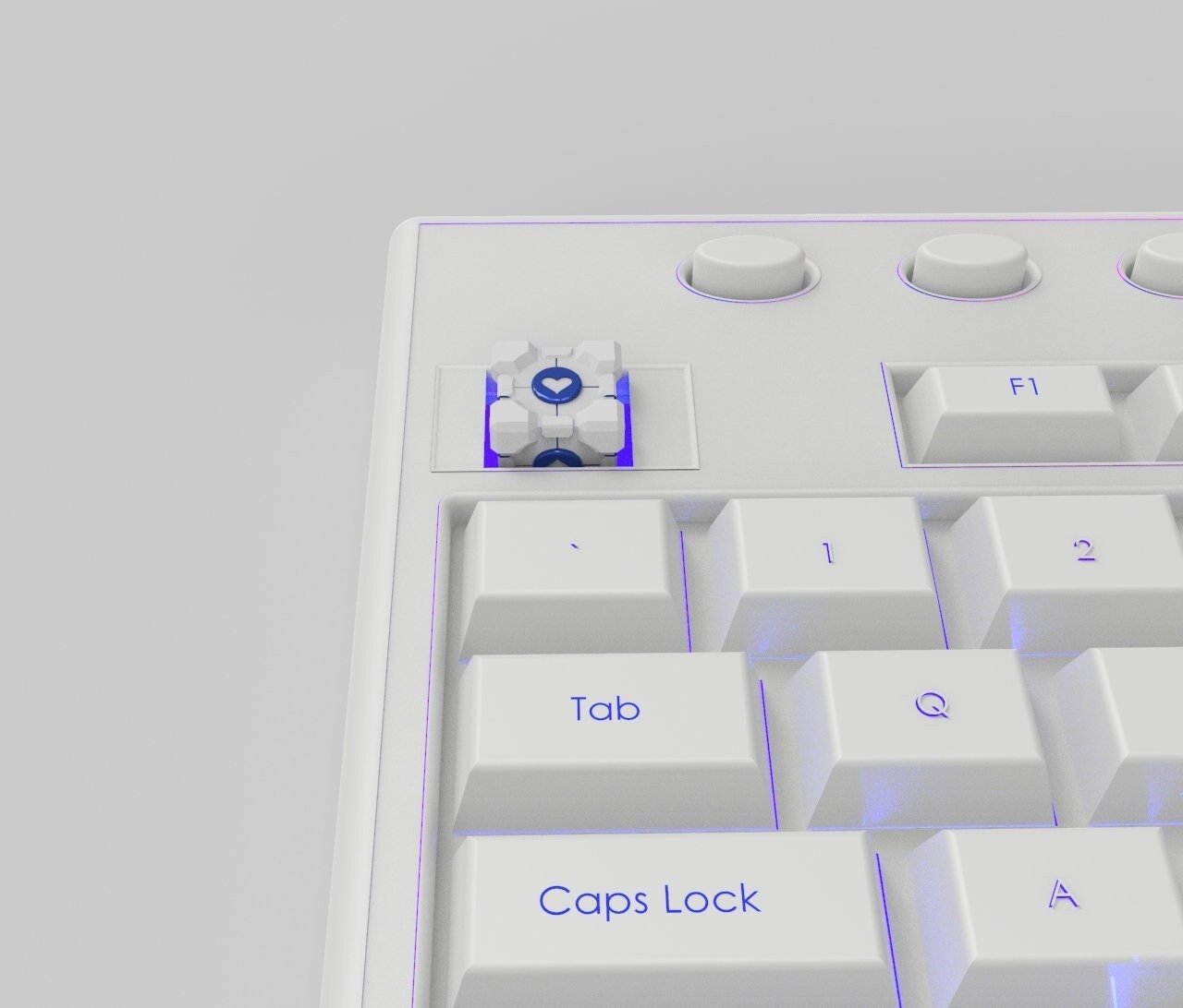 Cube Keycap 3D Print Stl File | 3D Keycap Model STL
