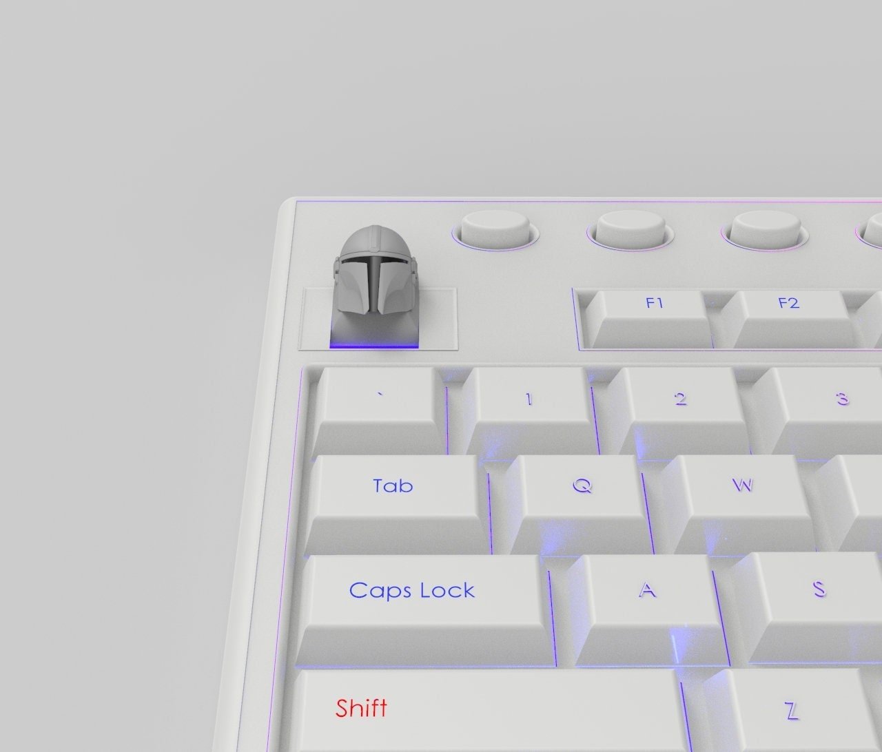 The Mandalorian Keycap 3D Print Stl File | 3D Keycap Model STL