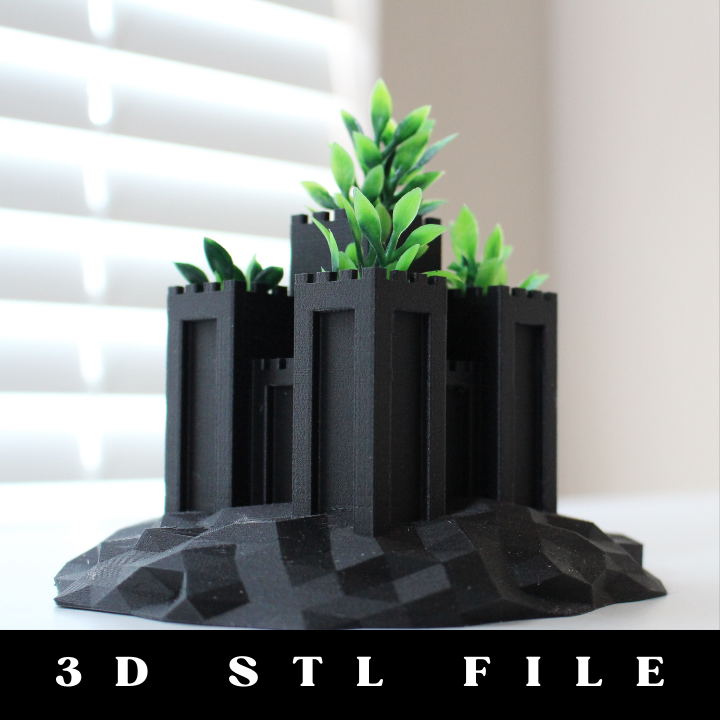 Castle Planter STL File: Enchanting Decor for Your Plants
