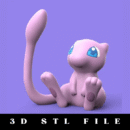 Mew Pokémon STL File for 3D Printing - High Quality Model