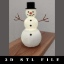 Snowman Lamp STL File