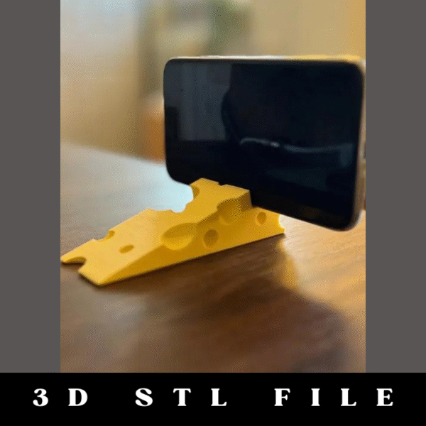 Cheese Phone Stand STL File