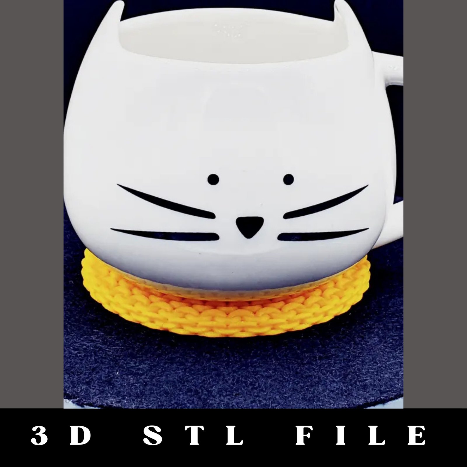 Crochet Knitted Coasters STL File