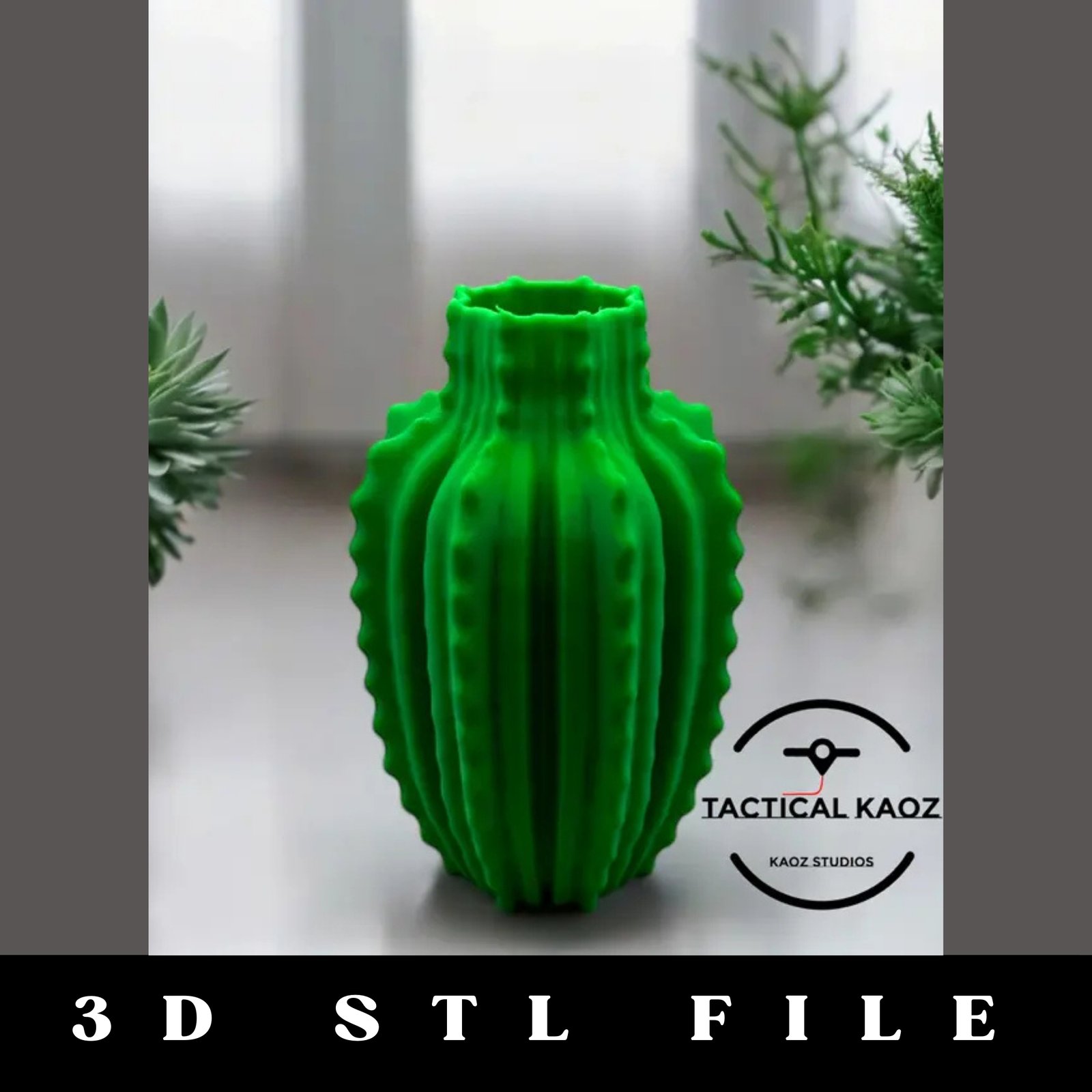 Cactus Planter Vase STL File