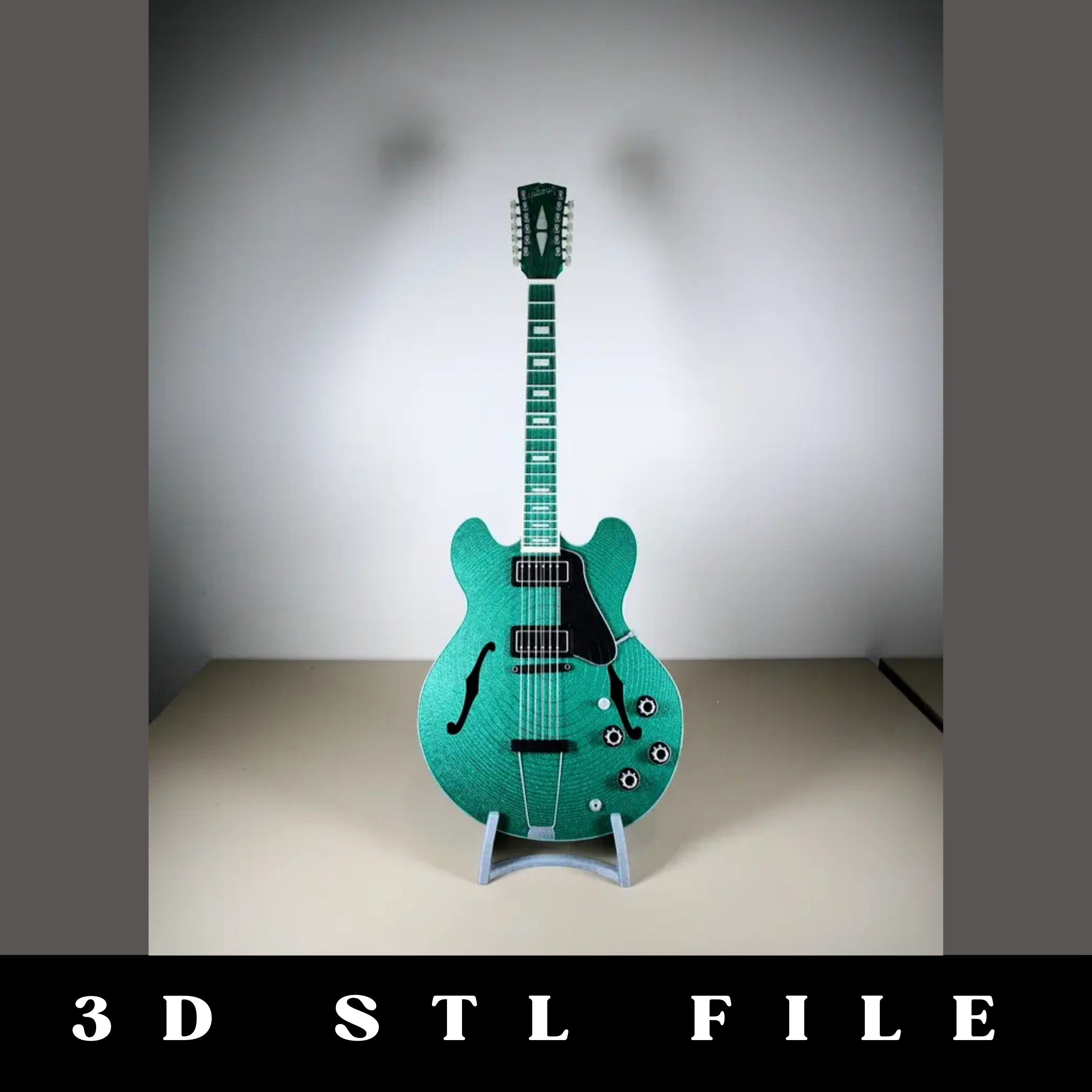 Gibson Guitar String Art STL File