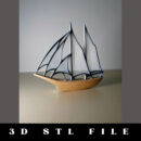String Schooner Model STL File
