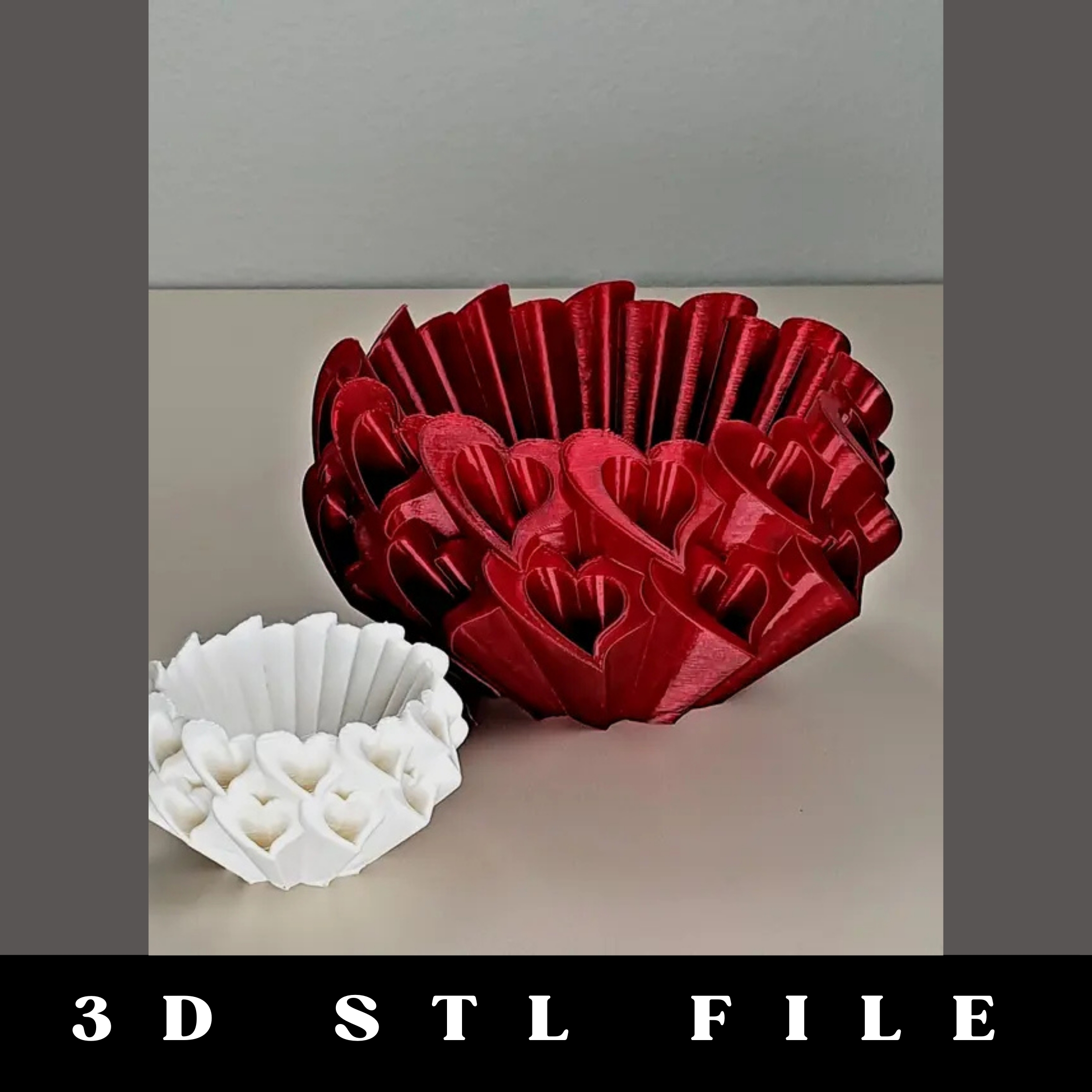 Hearts Bowl STL File