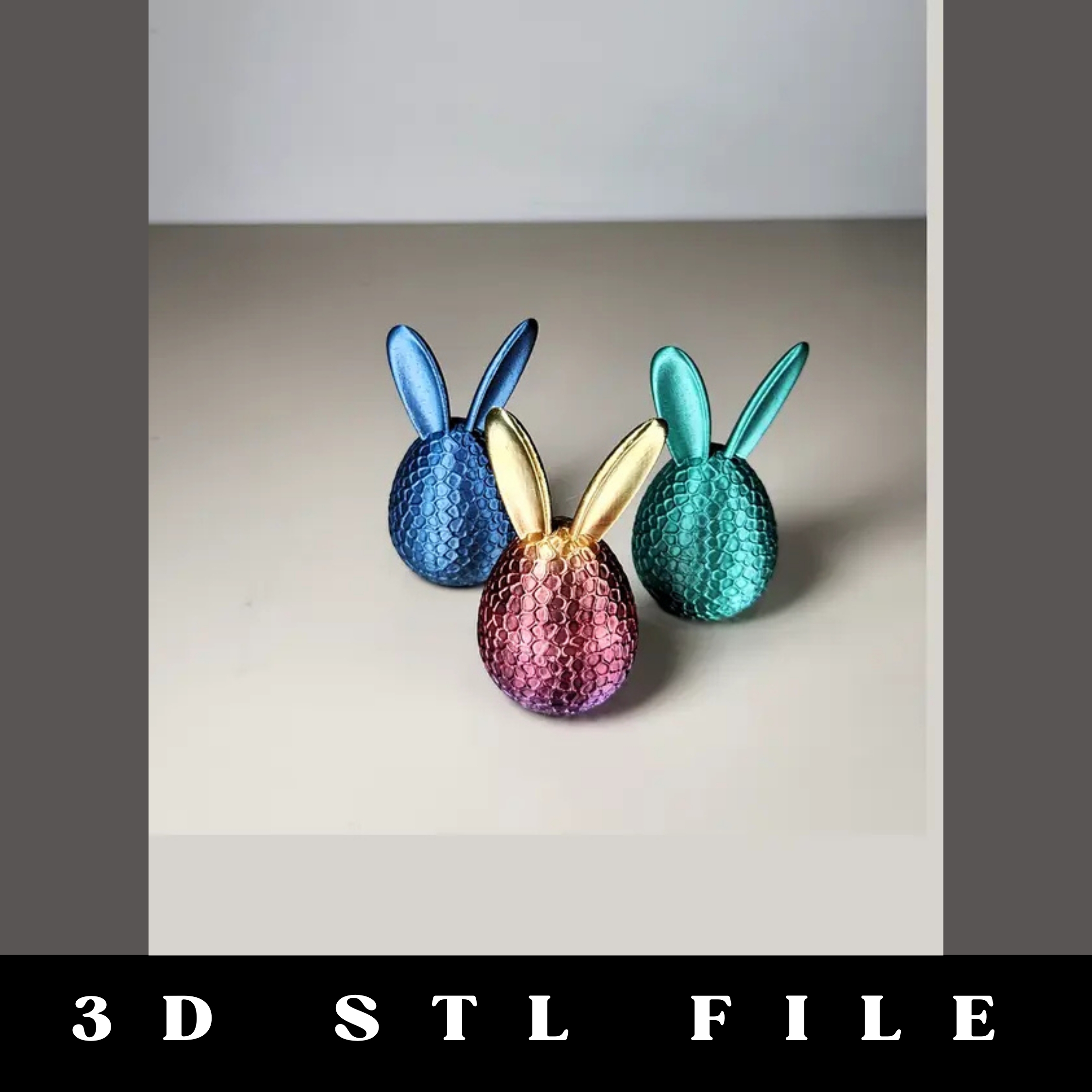 Egg Bunny Gift Pot STL File