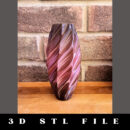 Swirling Leaves Vase STL File