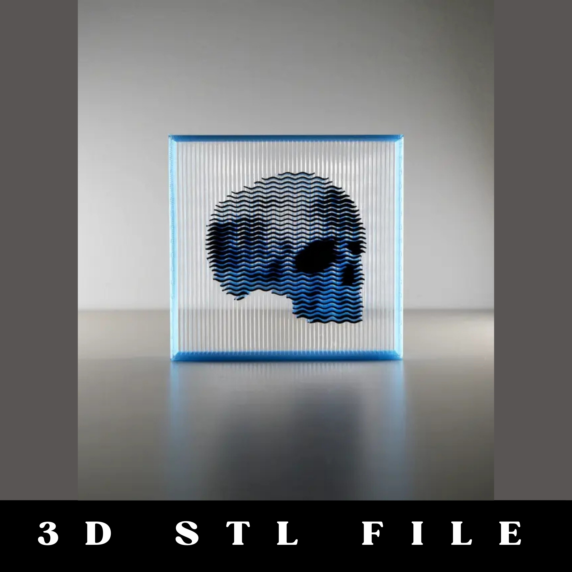 Fragmented Skull String Art STL File - Image 2