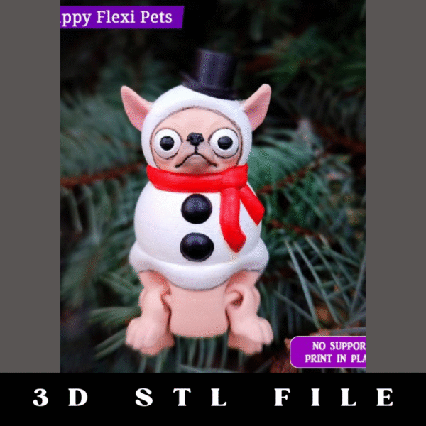 Chihuahua the Snowman STL File