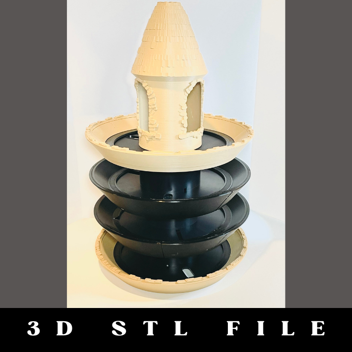 Upcycled Spool Planter STL File: Eco-Friendly and Stylish Plant Holder - Image 3