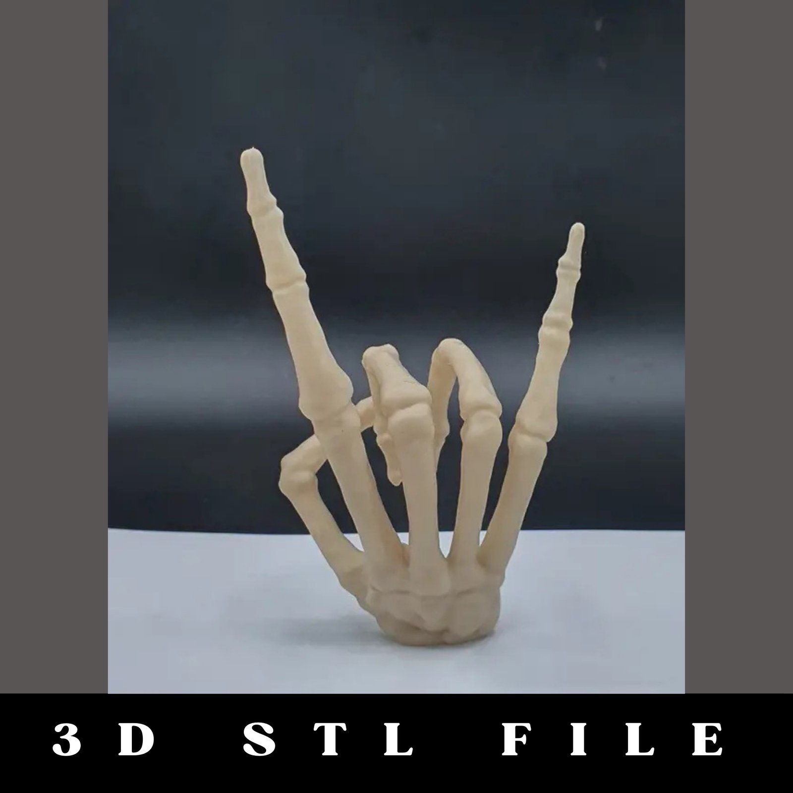 Skeleton Hand Horns STL File