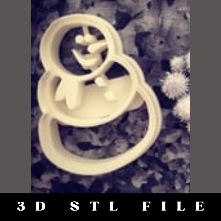 Snowman Cookie Cutter STL File - Image 2
