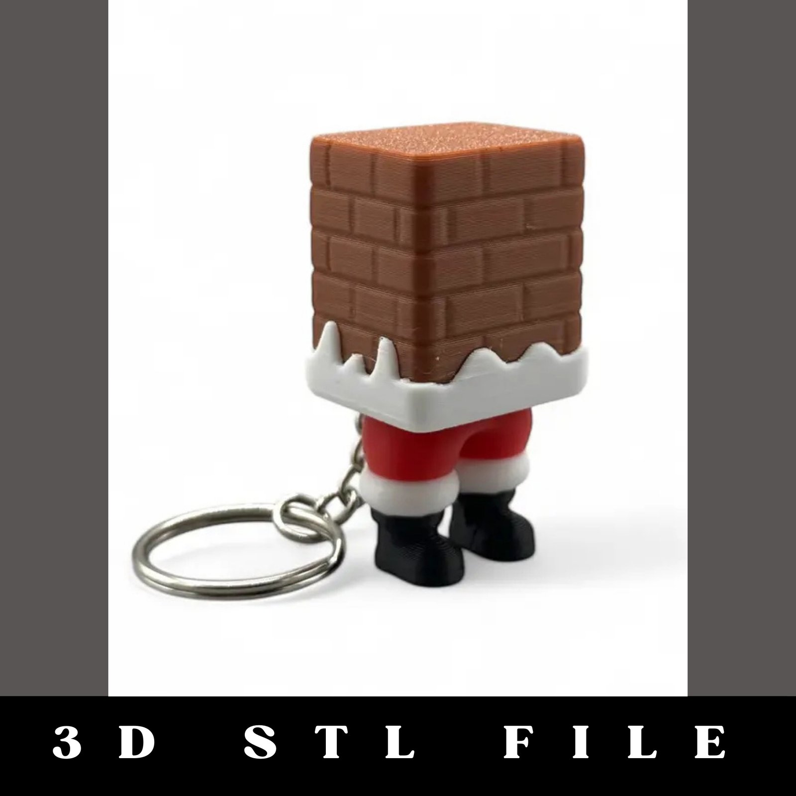 Stuck Santa Chimney Fidget Clicker STL File - Image 2