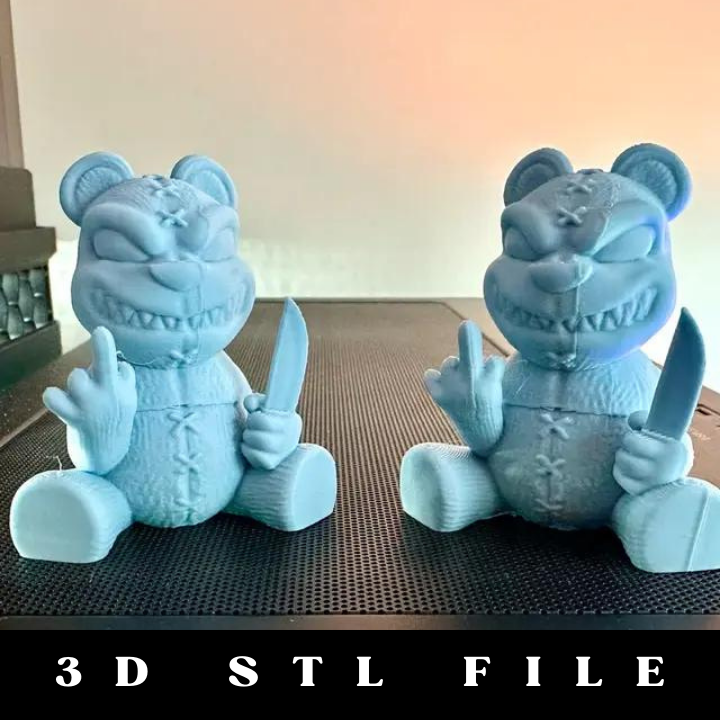 Naughty Panda Flipping the Bird STL File with 3MF - Fun 3D Model - Image 8