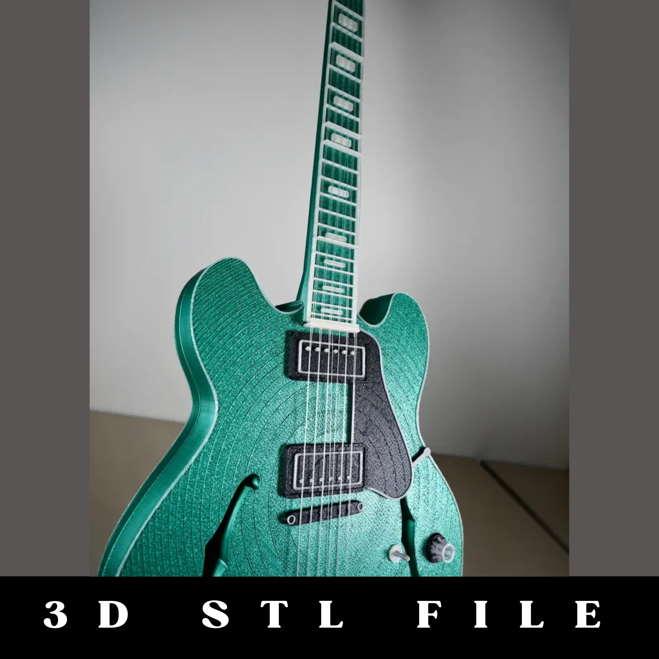 Gibson Guitar String Art STL File - Image 2