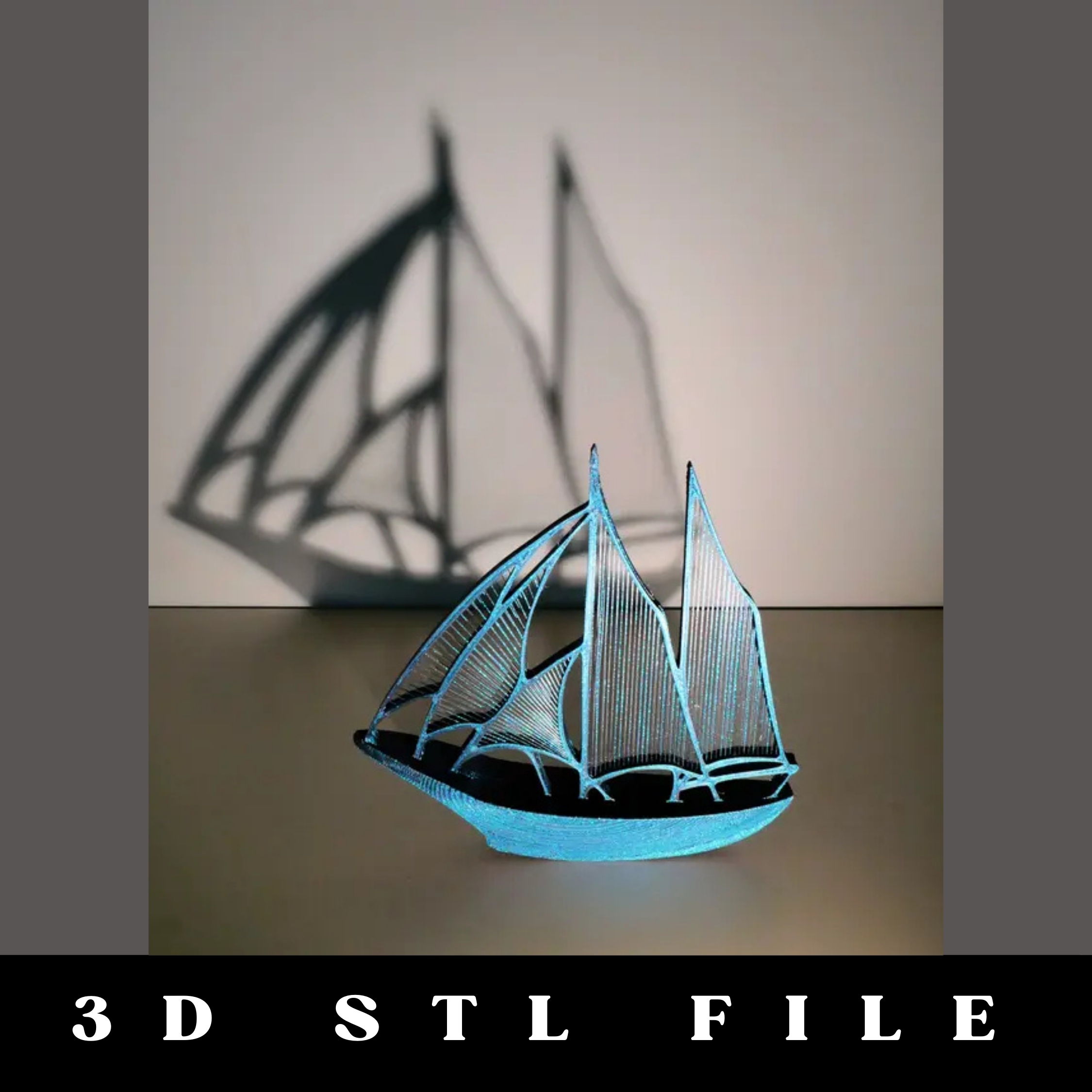 String Schooner Model STL File - Image 2