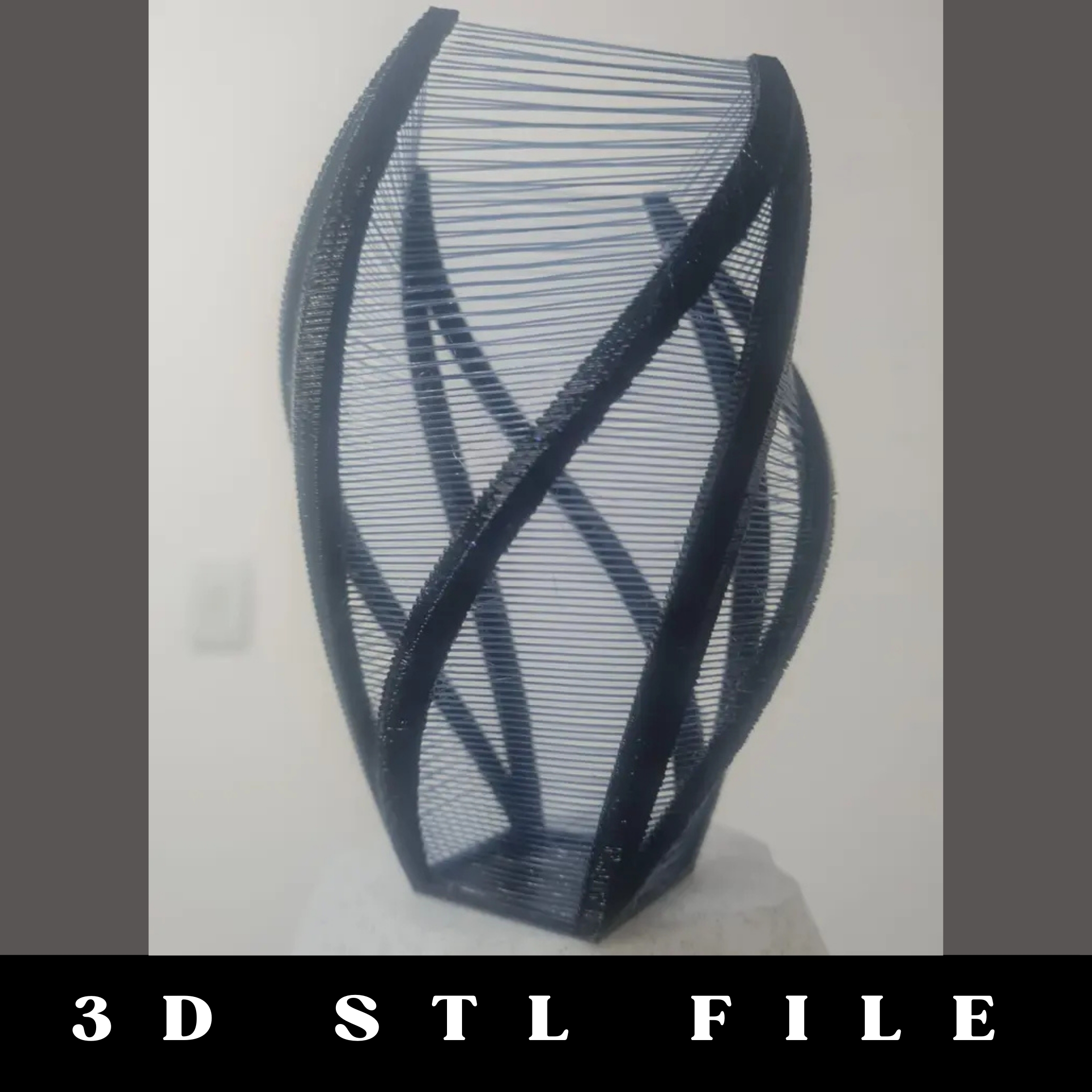 Twisty String Vase STL File - Image 2