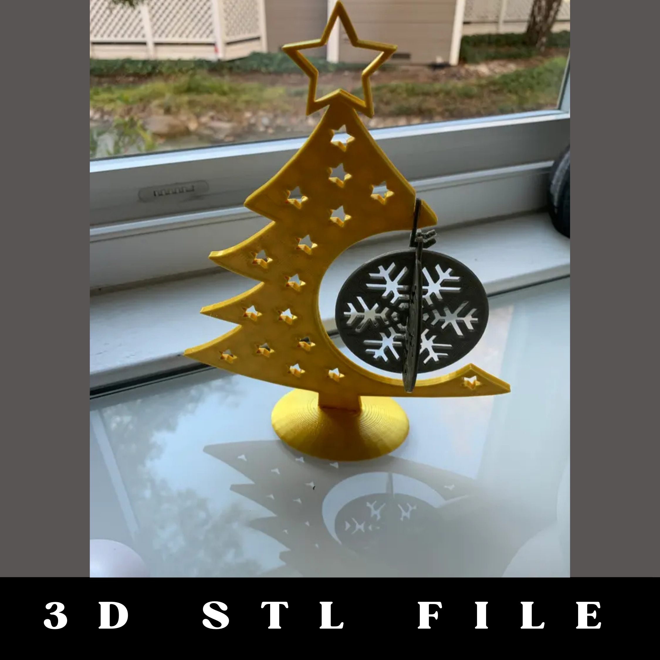 Snowflake Bauble STL File - Image 2