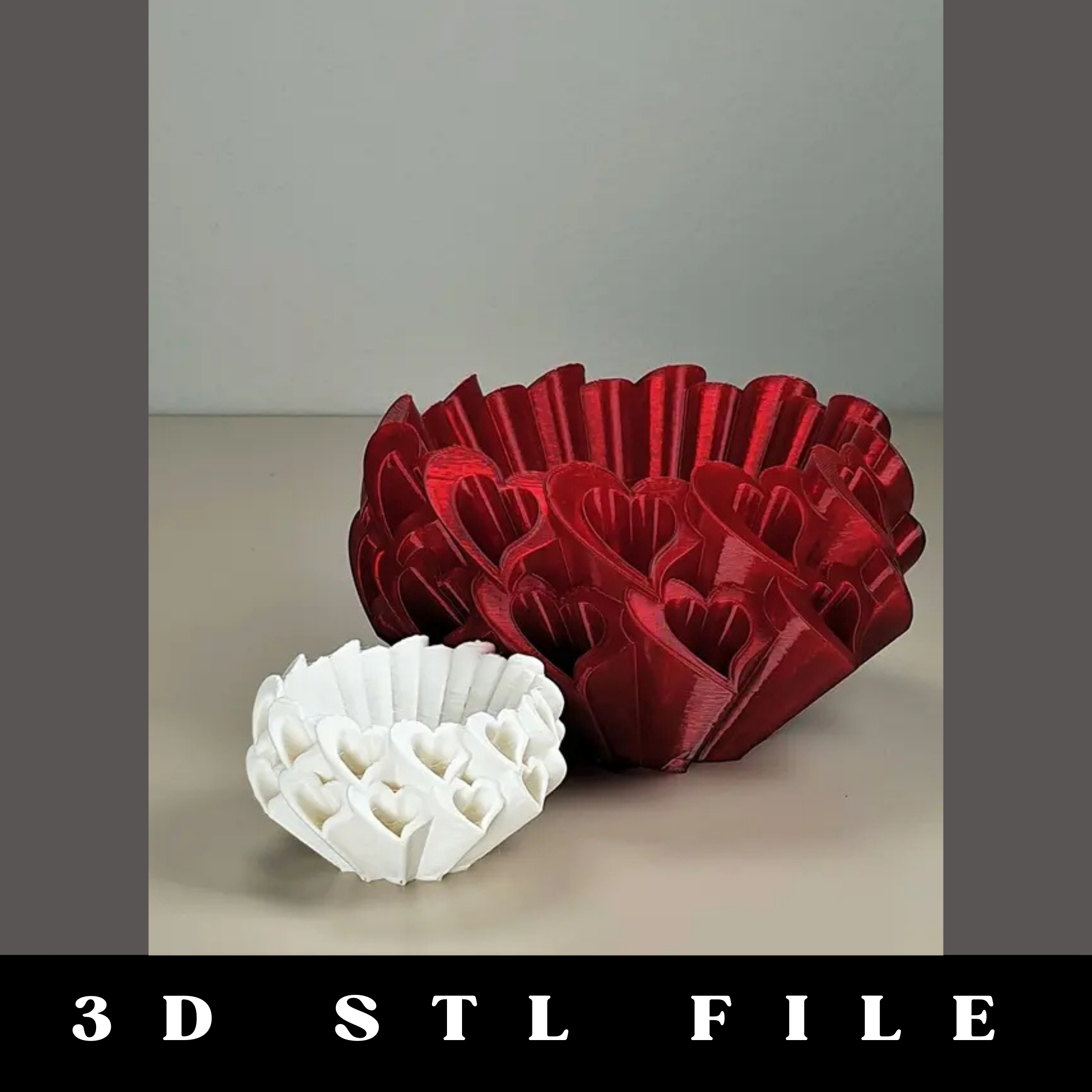 Hearts Bowl STL File - Image 2