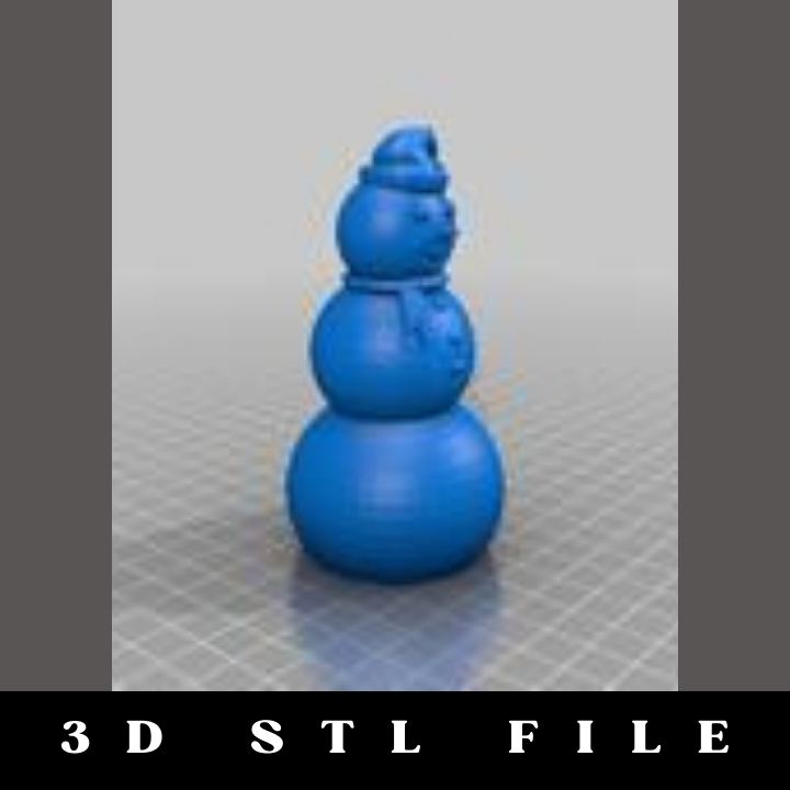 Christmas Santa Reindeer Sleigh Snowman and Trees STL File - Image 3