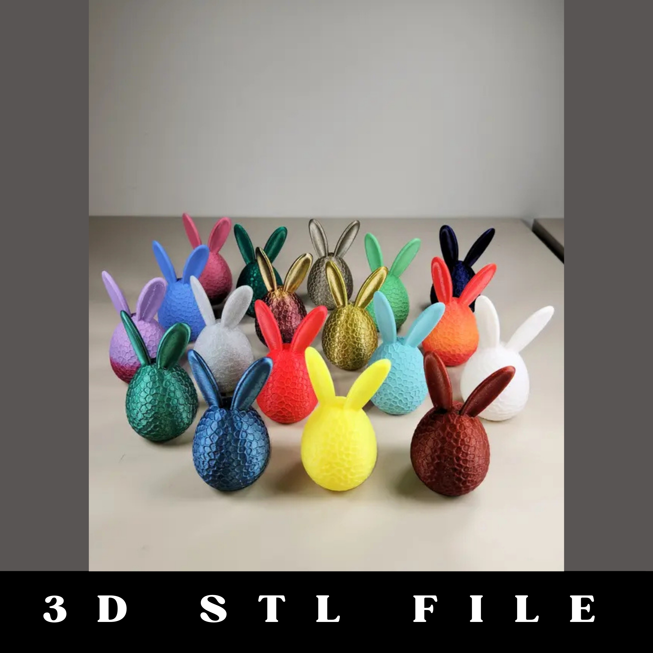 Egg Bunny Gift Pot STL File - Image 2