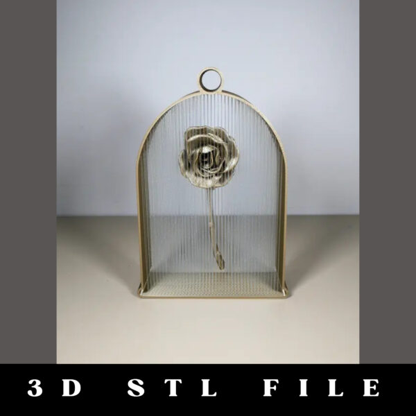 Suspended Rose String Art STL File