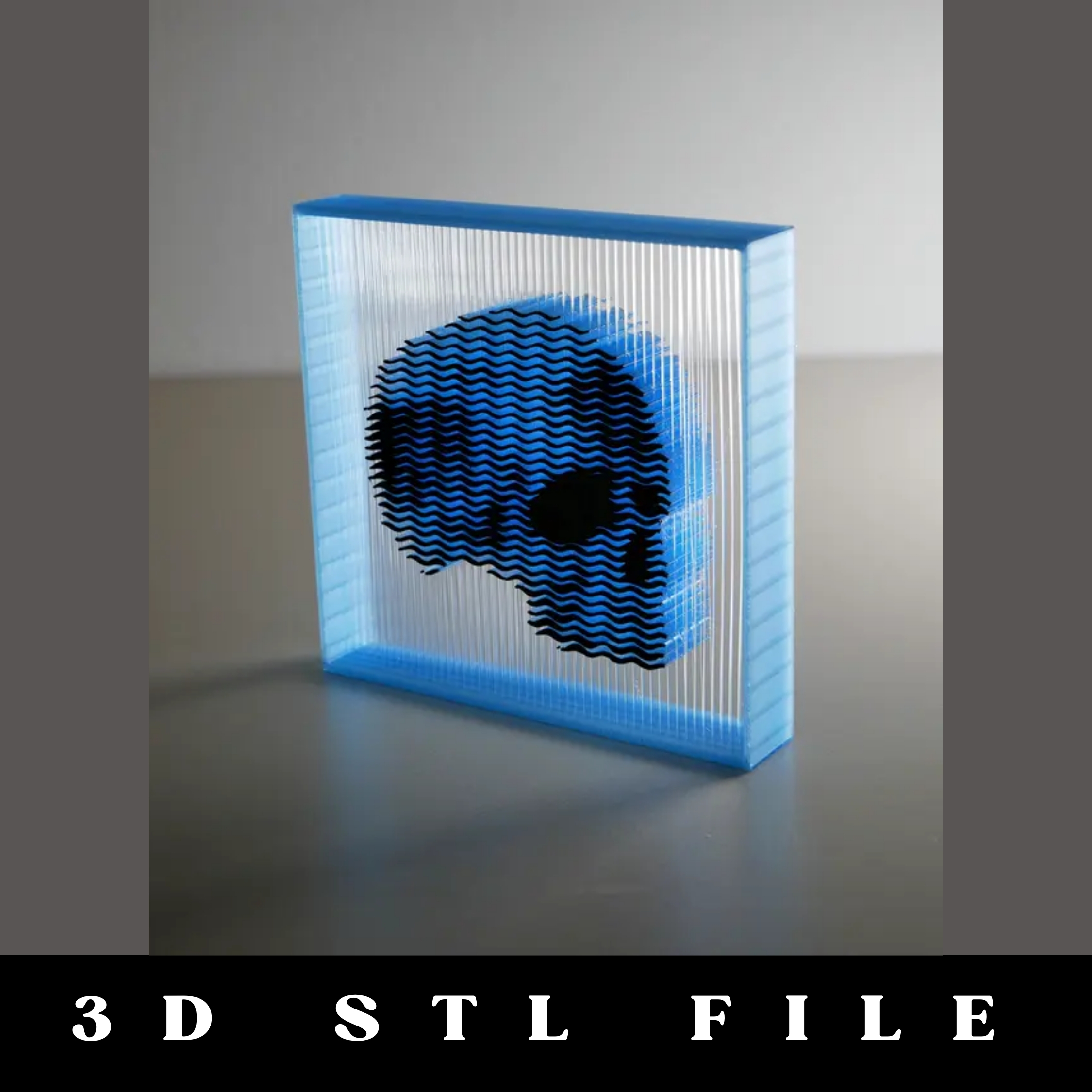 Fragmented Skull String Art STL File - Image 3