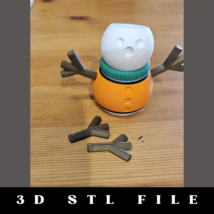 Snowman Arm STL File for 3D-Printy - Image 2